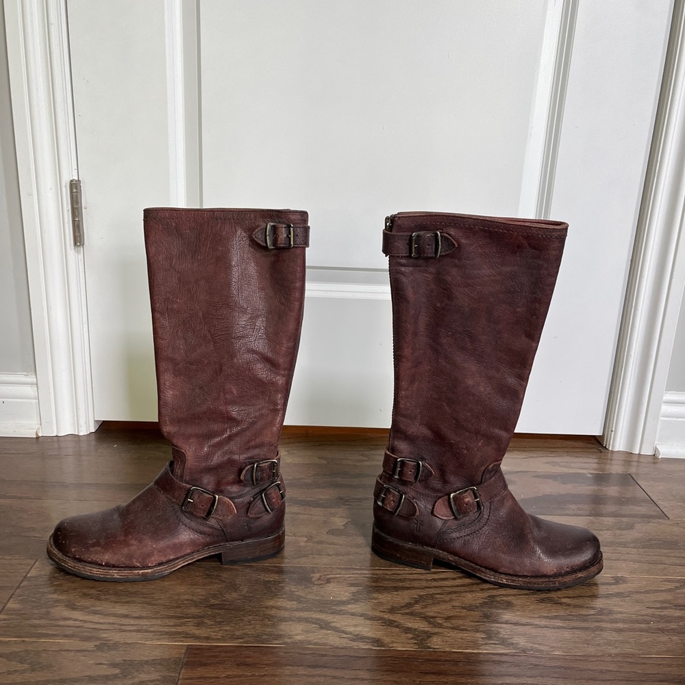 Frye Back Zipper Flat Riding Boot Never Worn